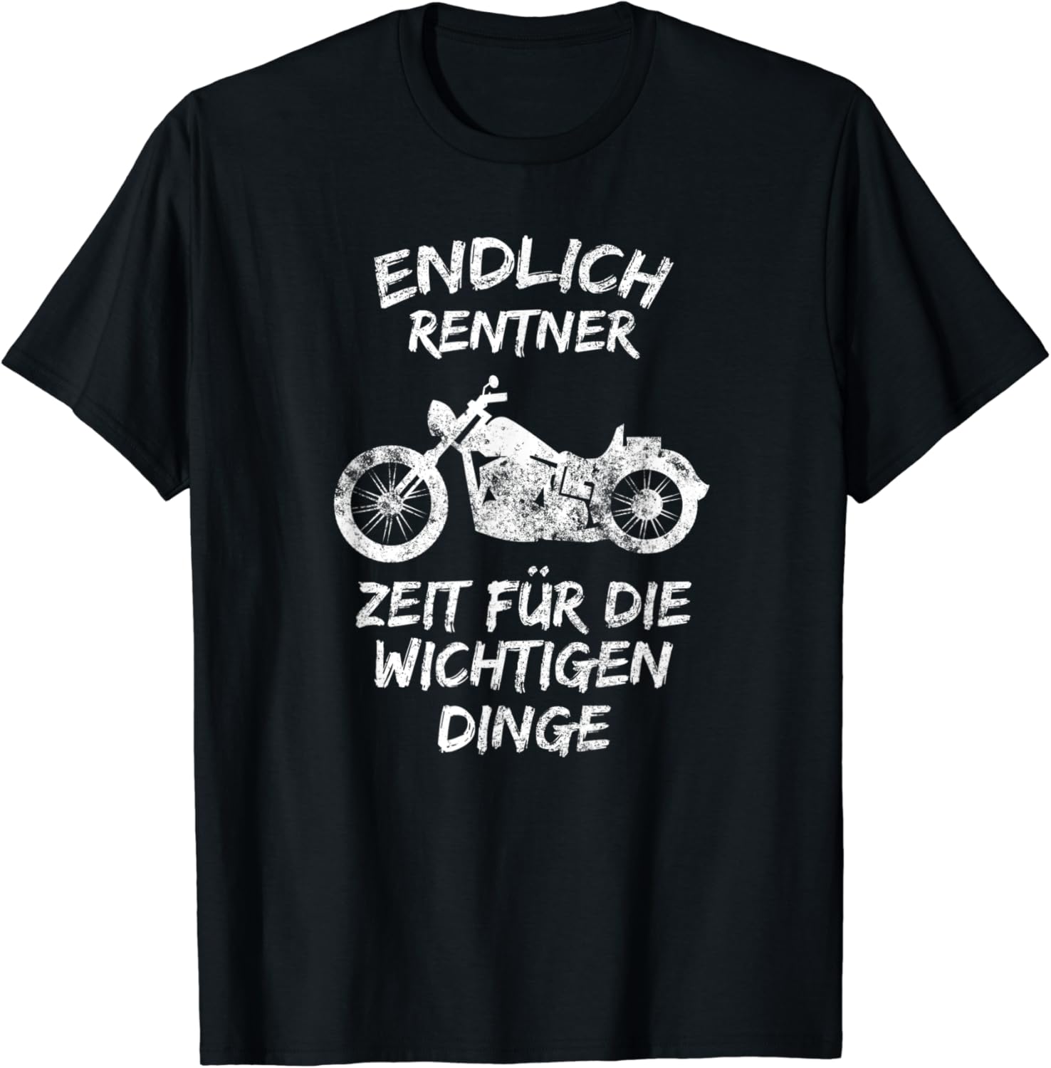 Endlich Rentner Motorrad Ruhestand Sprüche T-Shirt : Amazon.de: Fashion